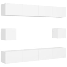 6-Delige Tv-Meubelset Spaanplaat 100 x 30 x 30 cm Wit