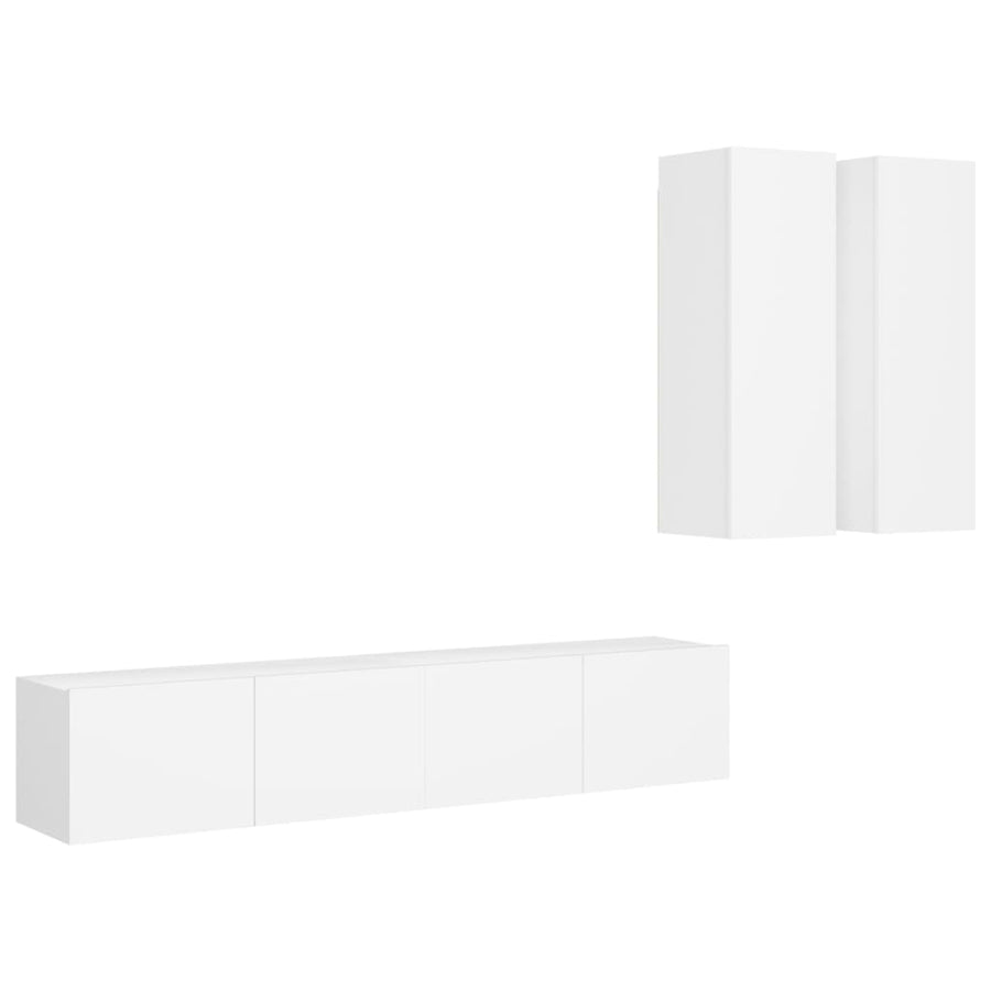 -Delige Tv-Meubelset Spaanplaat 80 x 30 x 30 cm Wit