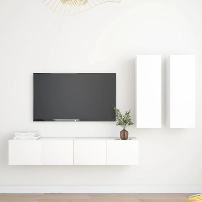 -Delige Tv-Meubelset Spaanplaat 80 x 30 x 30 cm Wit