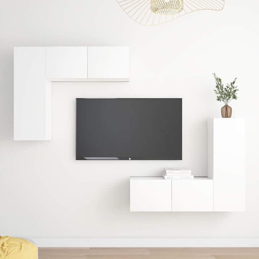 -Delige Tv-Meubelset Spaanplaat 80 x 30 x 30 cm Wit