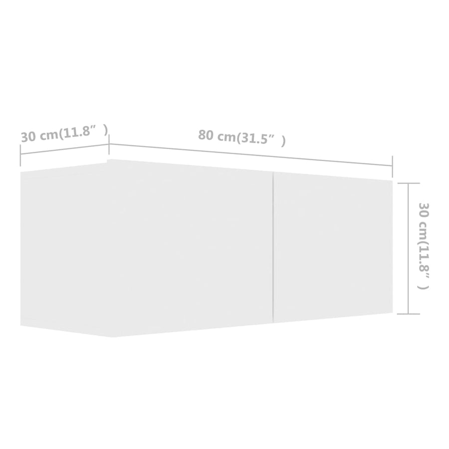 5-Delige Tv-Meubelset Spaanplaat 80 x 30 x 30 cm Wit