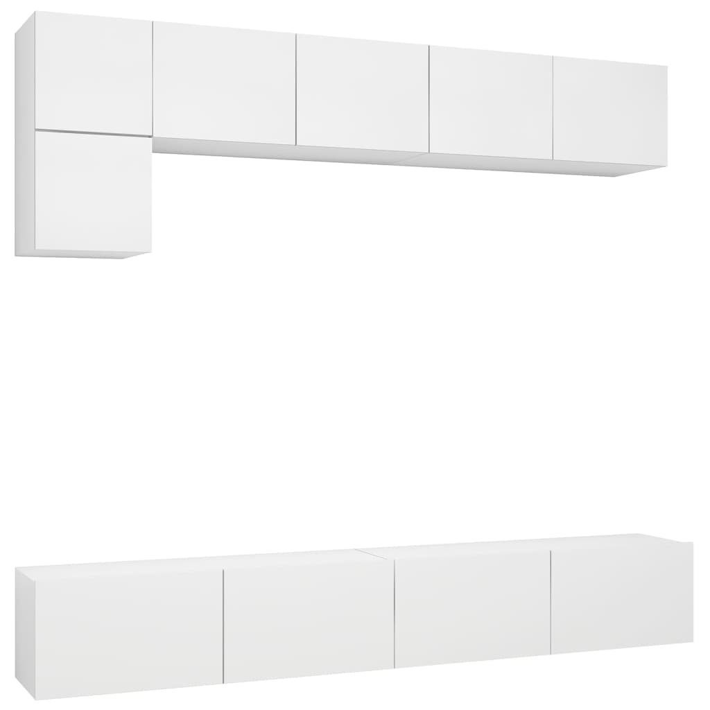 5-Delige Tv-Meubelset Bewerkt Hout 100 cm