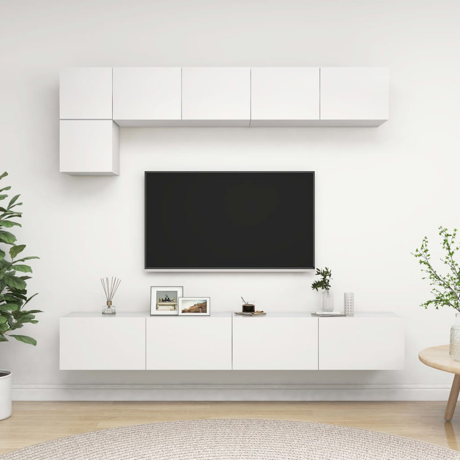 5-Delige Tv-Meubelset Bewerkt Hout 100 cm