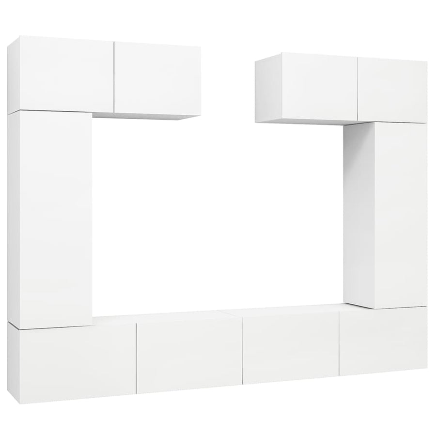 -Delige Tv-Meubelset Spaanplaat 30.5 x 30 x 90 cm Wit
