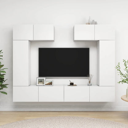 -Delige Tv-Meubelset Spaanplaat 30.5 x 30 x 90 cm Wit