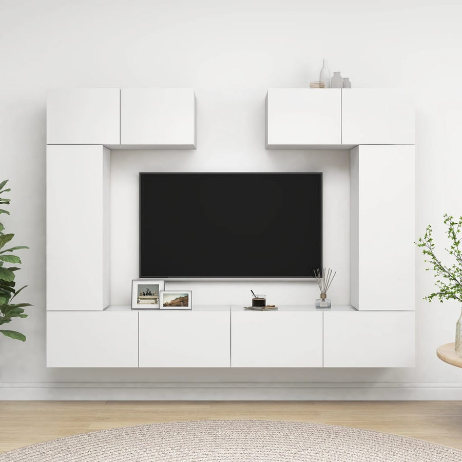 -Delige Tv-Meubelset Spaanplaat 30.5 x 30 x 90 cm Wit