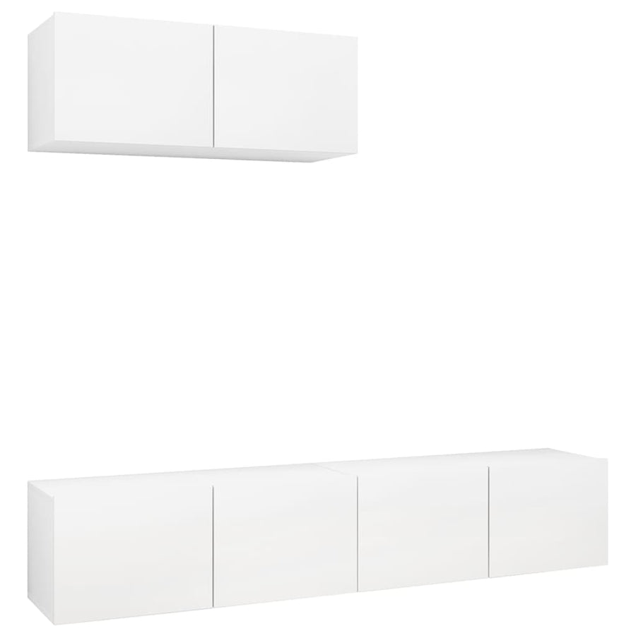 Tv-Meubelen Bewerkt Hout 3 80 x 30 x 30 cm Wit