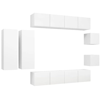 -Delige Tv-Meubelset Spaanplaat 80 x 30 x 30 cm Wit