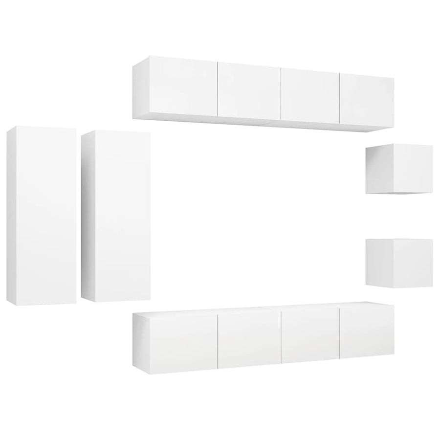 -Delige Tv-Meubelset Spaanplaat 80 x 30 x 30 cm Wit