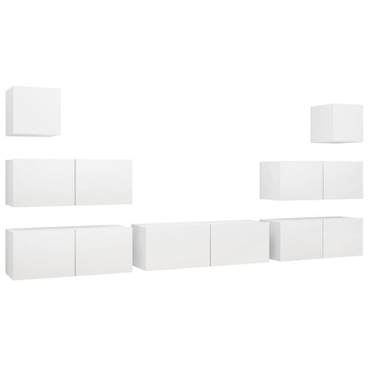 -Delige Tv-Meubelset Spaanplaat 7 100 x 30 x 30 cm Wit