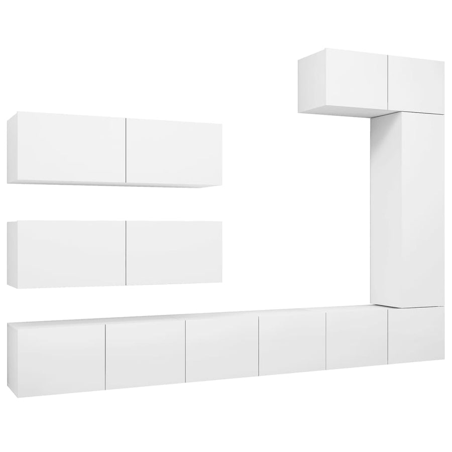 -Delige Tv-Meubelset Spaanplaat 7 100 x 30 x 30 cm Wit