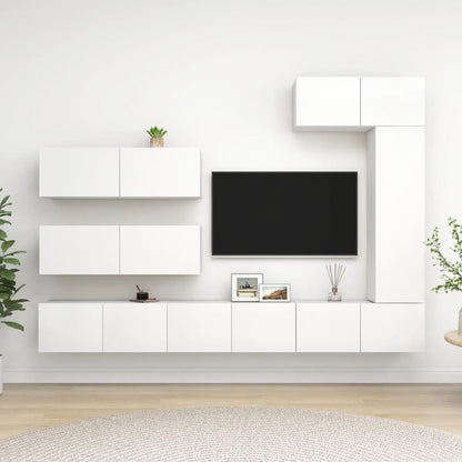 -Delige Tv-Meubelset Spaanplaat 7 100 x 30 x 30 cm Wit