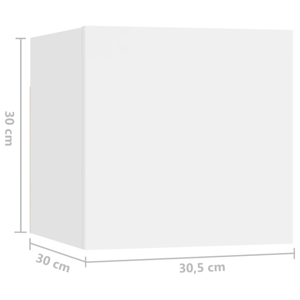 -Delige Tv-Meubelset Spaanplaat 7 60 x 30 x 30 cm Wit