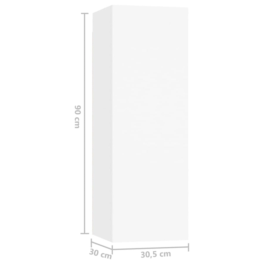 -Delige Tv-Meubelset Spaanplaat 7 60 x 30 x 30 cm Wit
