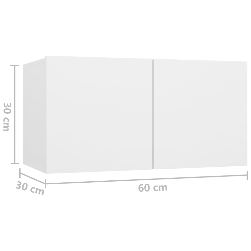 -Delige Tv-Meubelset Spaanplaat 7 60 x 30 x 30 cm Wit