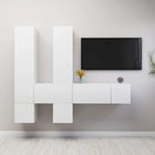 Tv-meubelset 7-delig bewerkt hout wit 60 cm