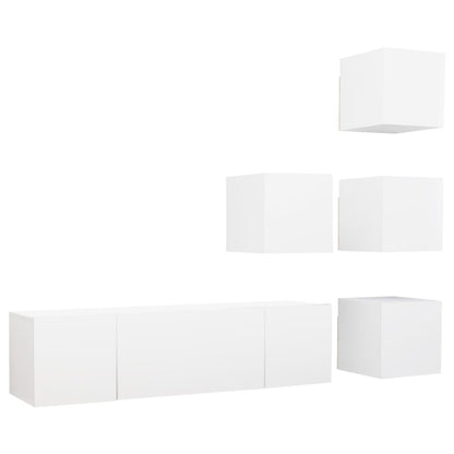 -Delige Tv-Meubelset Spaanplaat 6 60 x 30 x 30 cm Wit