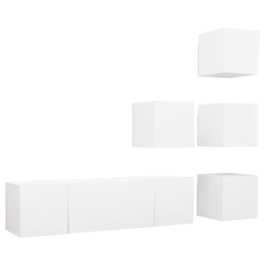 -Delige Tv-Meubelset Spaanplaat 6 60 x 30 x 30 cm Wit