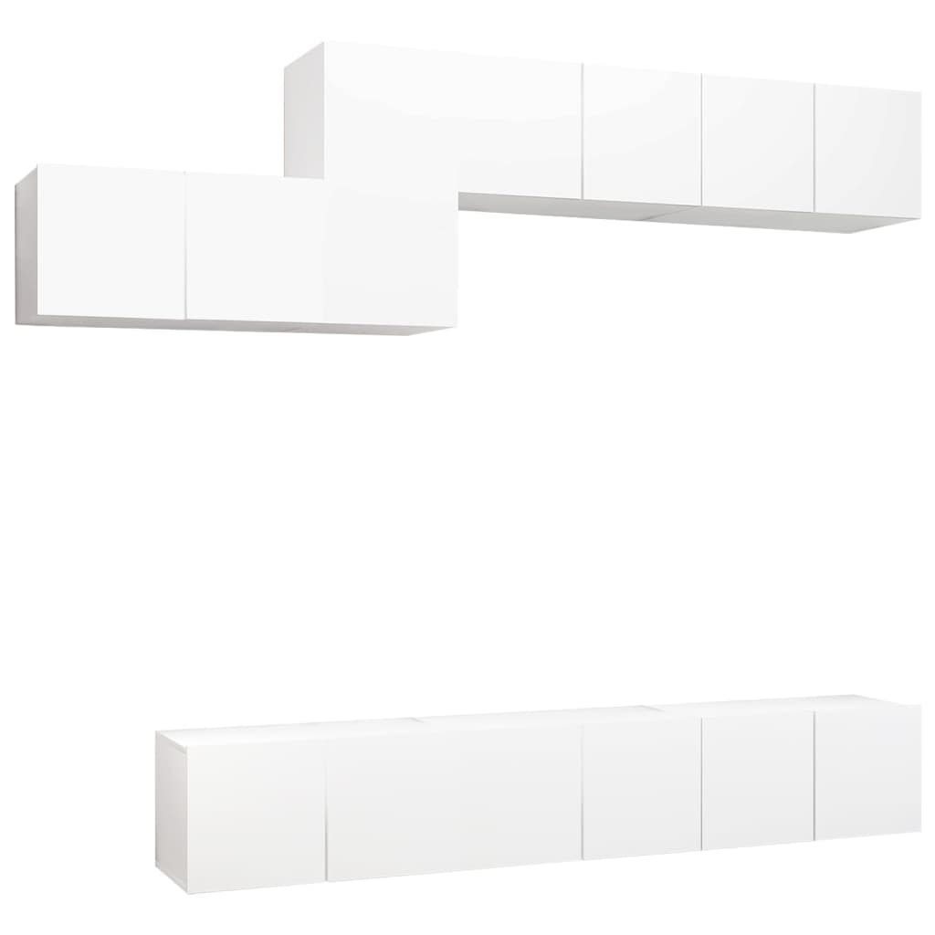 -Delige Tv-Meubelset Spaanplaat 7 60 x 30 x 30 cm Wit