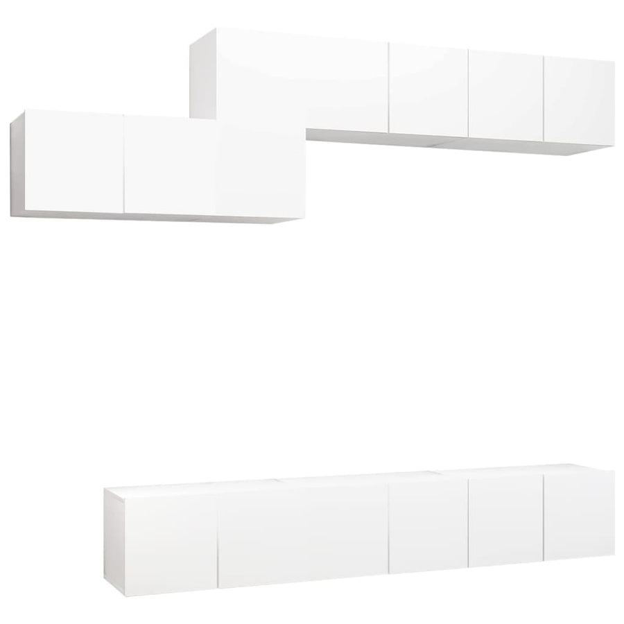 -Delige Tv-Meubelset Spaanplaat 7 60 x 30 x 30 cm Wit