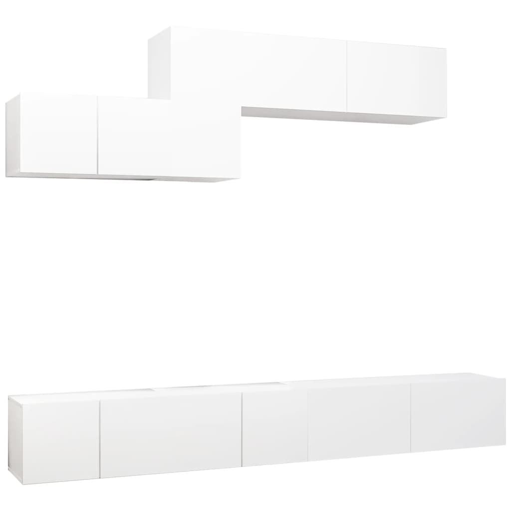 -Delige Tv-Meubelset Spaanplaat 6 100 x 30 x 30 cm Wit