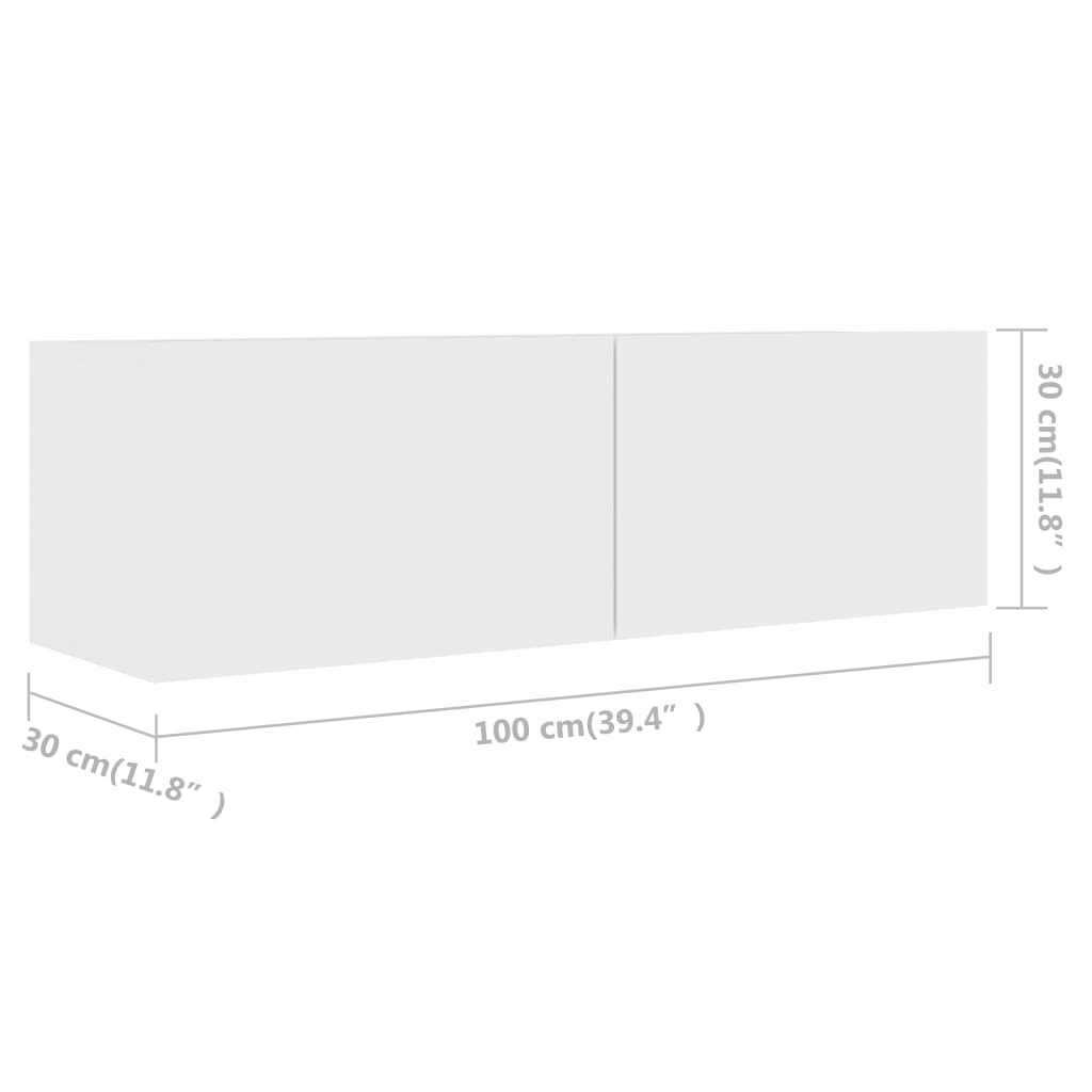 -Delige Tv-Meubelset Spaanplaat 6 100 x 30 x 30 cm Wit
