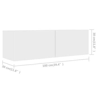 -Delige Tv-Meubelset Spaanplaat 6 100 x 30 x 30 cm Wit