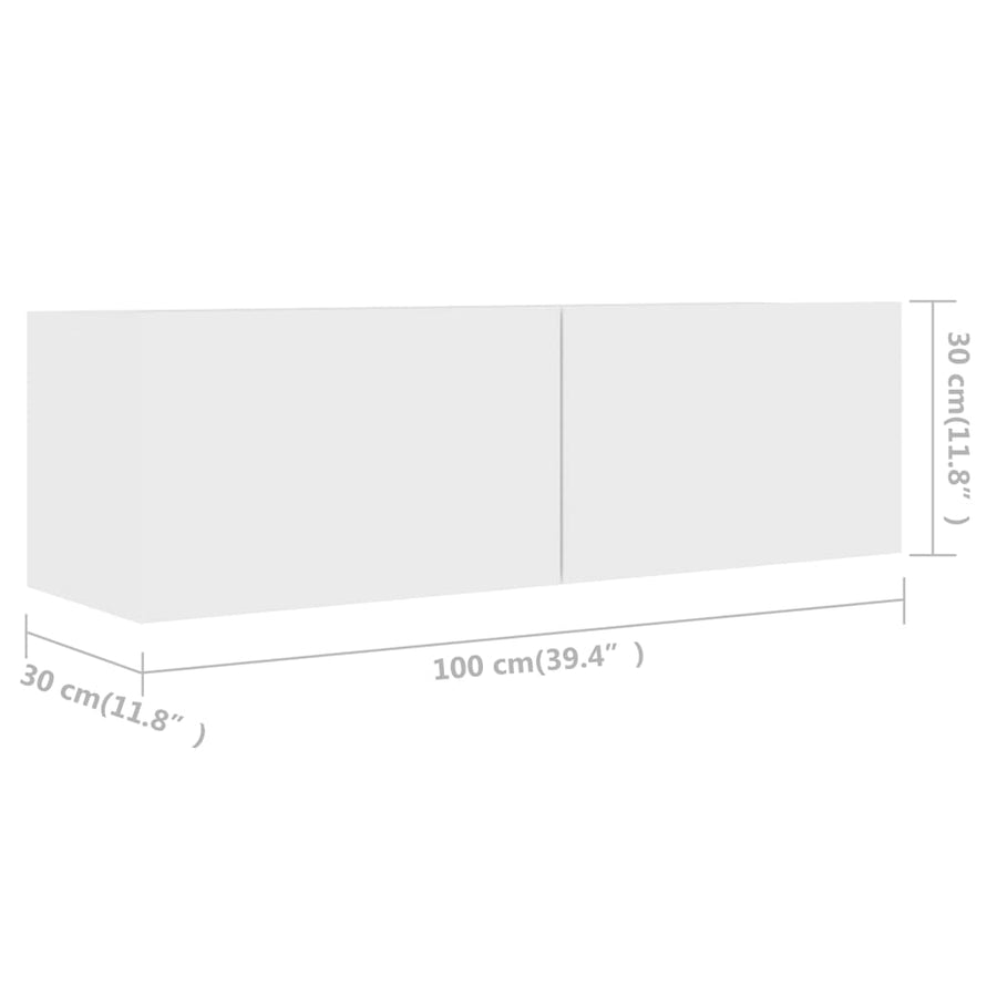 -Delige Tv-Meubelset Spaanplaat 6 100 x 30 x 30 cm Wit