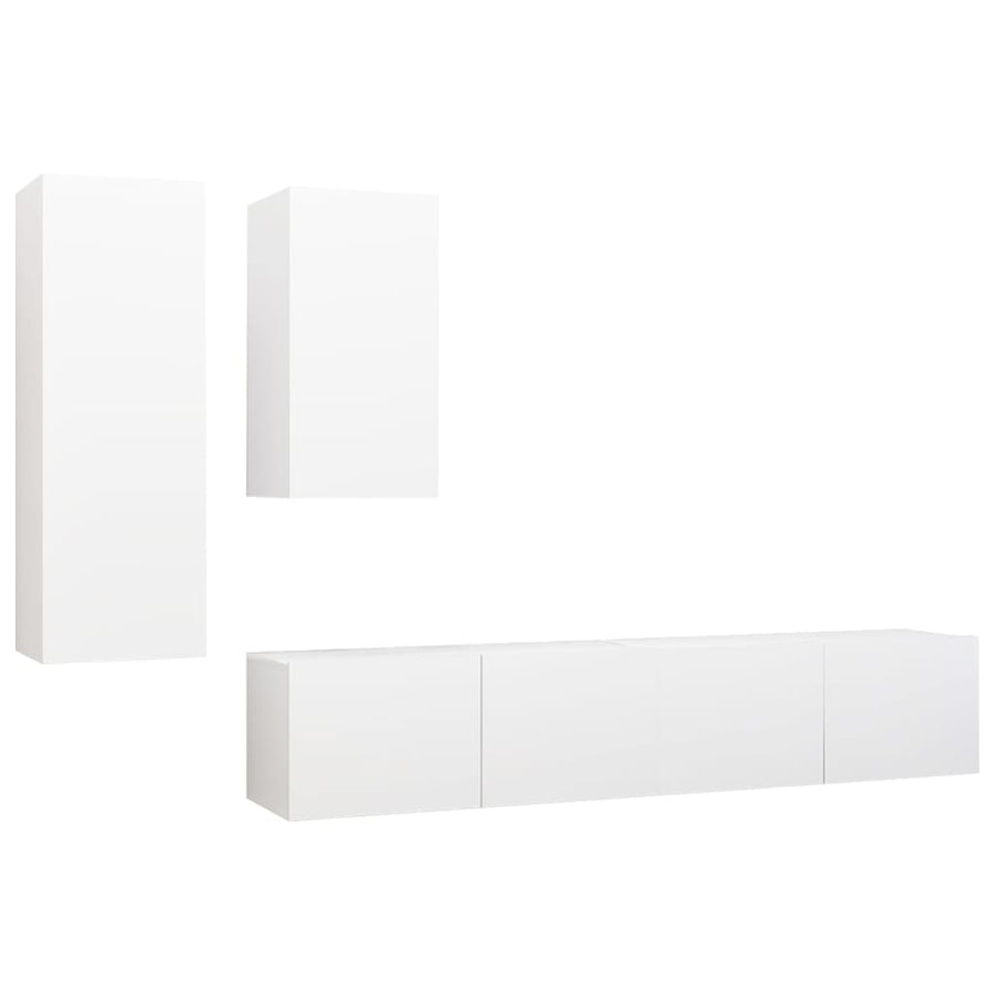 -Delige Tv-Meubelset Spaanplaat 80 x 30 x 30 cm Wit