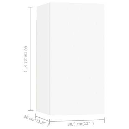 -Delige Tv-Meubelset Spaanplaat 80 x 30 x 30 cm Wit
