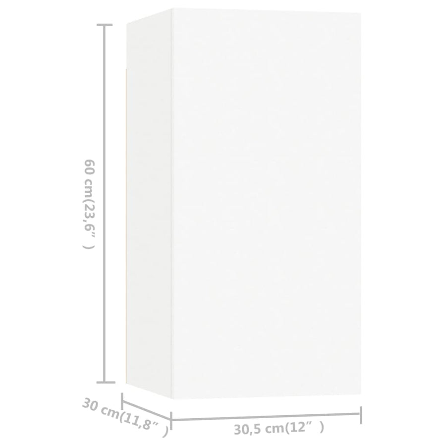 -Delige Tv-Meubelset Spaanplaat 80 x 30 x 30 cm Wit