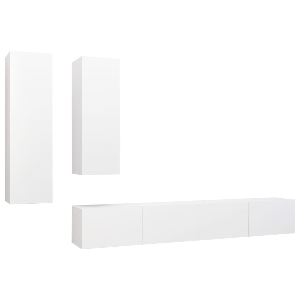 -Delige Tv-Meubelset Spaanplaat 100 x 30 x 30 cm Wit