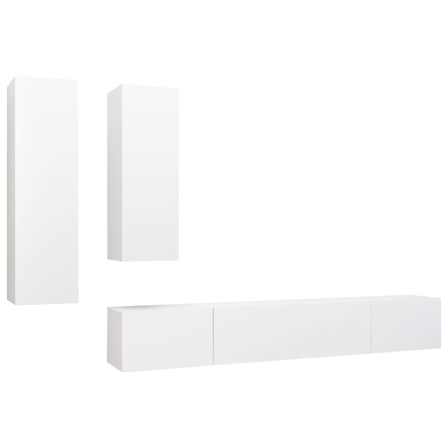 -Delige Tv-Meubelset Spaanplaat 100 x 30 x 30 cm Wit