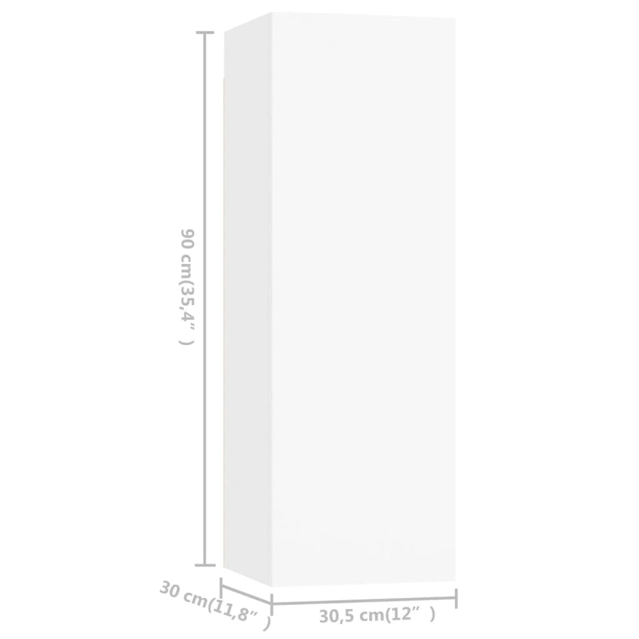 -Delige Tv-Meubelset Spaanplaat 100 x 30 x 30 cm Wit