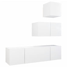 4-Delige Tv-Meubelset Spaanplaat 60 x 30 x 30 cm Wit