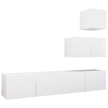 4-Delige Tv-Meubelset Bewerkt Hout 60/80 cm