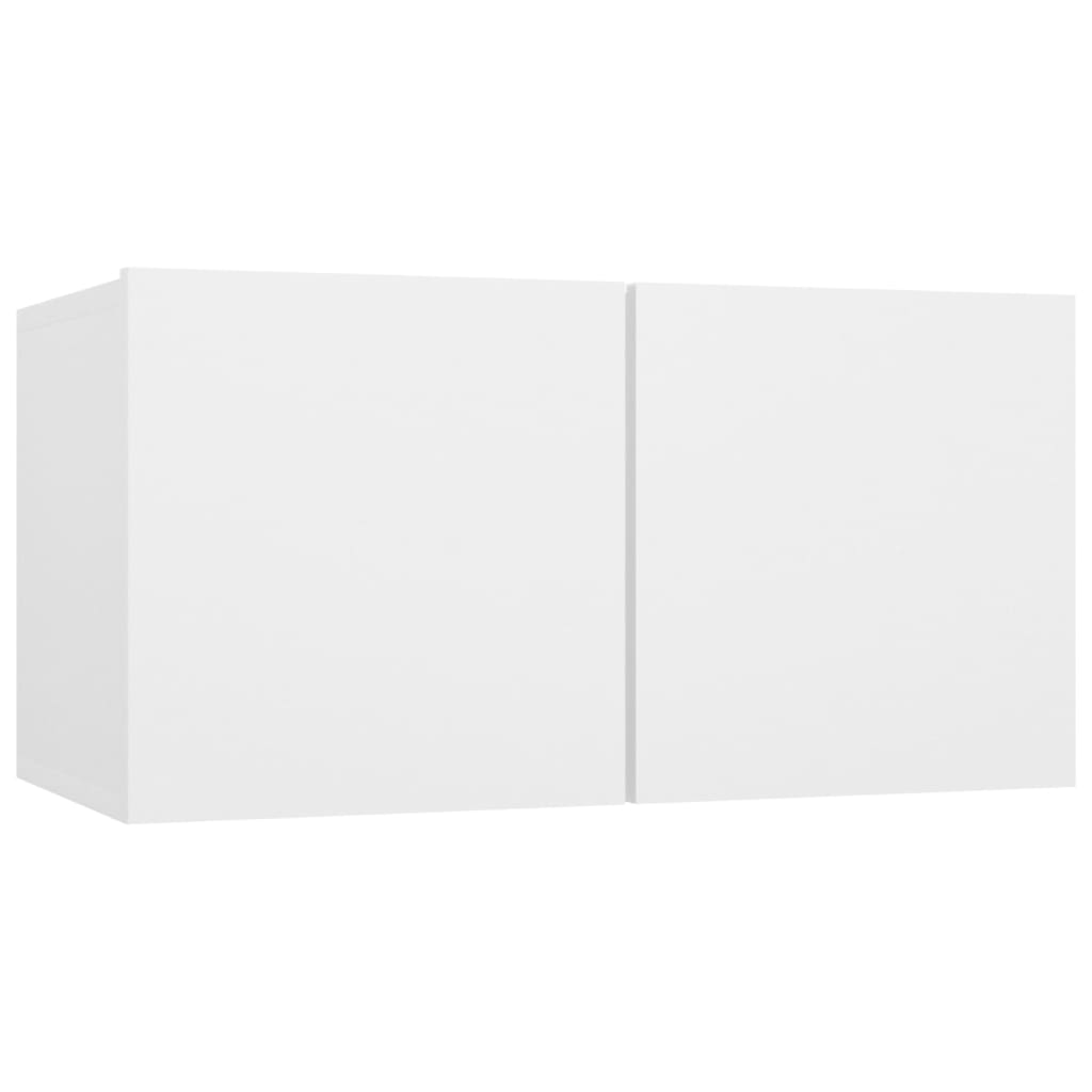 4-Delige Tv-Meubelset Bewerkt Hout 60/80 cm
