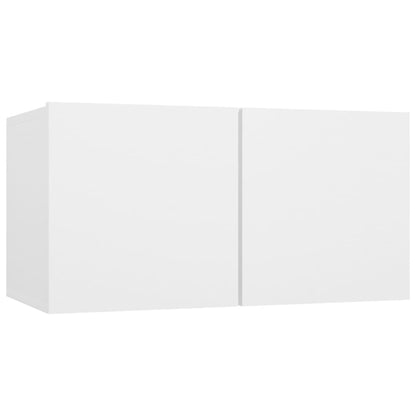 4-Delige Tv-Meubelset Bewerkt Hout 60/80 cm
