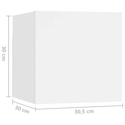4-Delige Tv-Meubelset Bewerkt Hout 60/80 cm