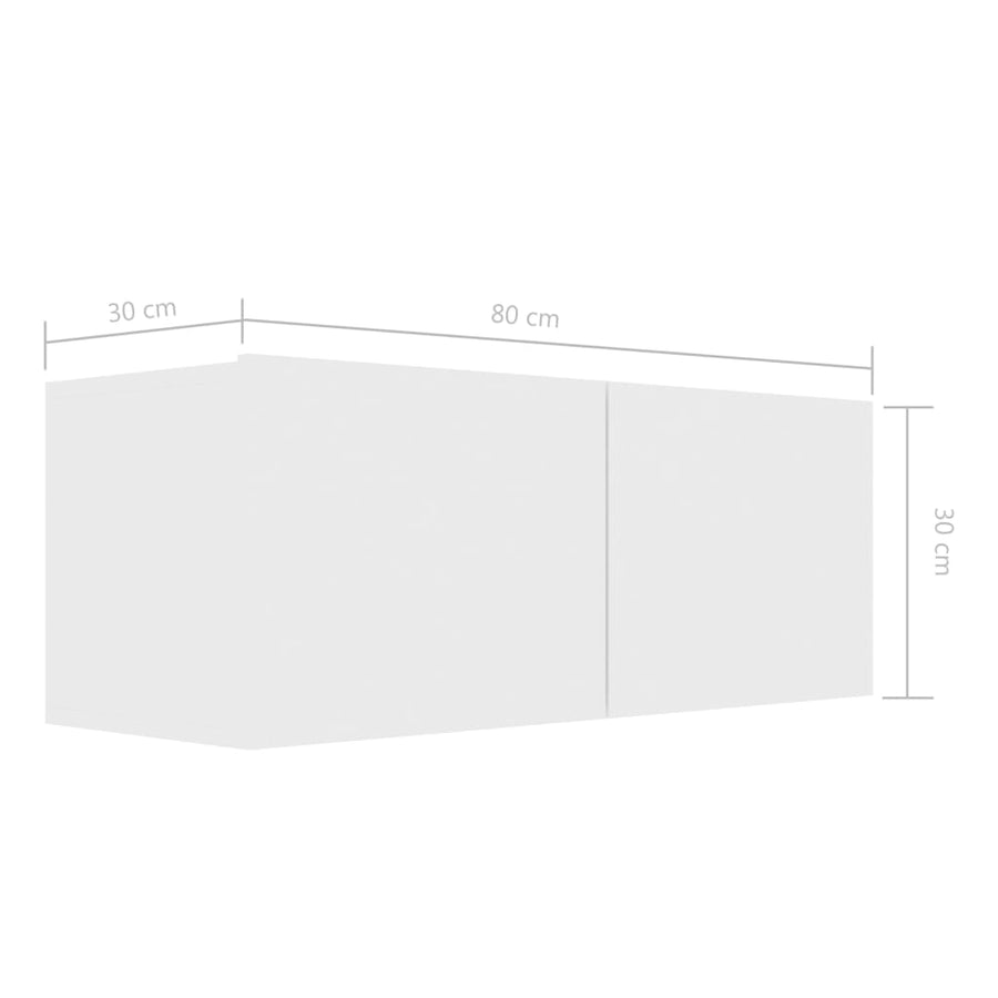 4-Delige Tv-Meubelset Bewerkt Hout 60/80 cm