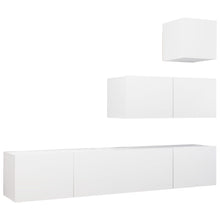 4-Delige Tv-Meubelset Spaanplaat 80 x 30 x 30 cm Wit