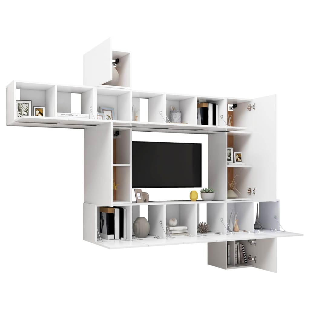 -Delige Tv-Meubelset Spaanplaat 10 60 x 30 x 30 cm Wit