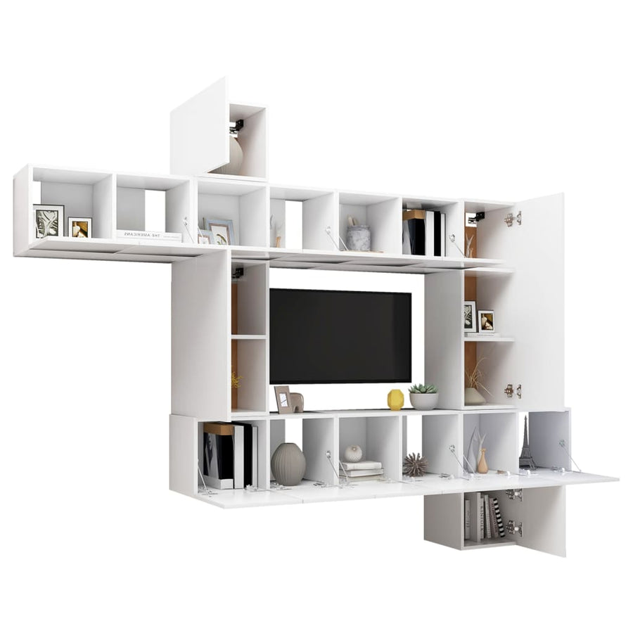 -Delige Tv-Meubelset Spaanplaat 10 60 x 30 x 30 cm Wit