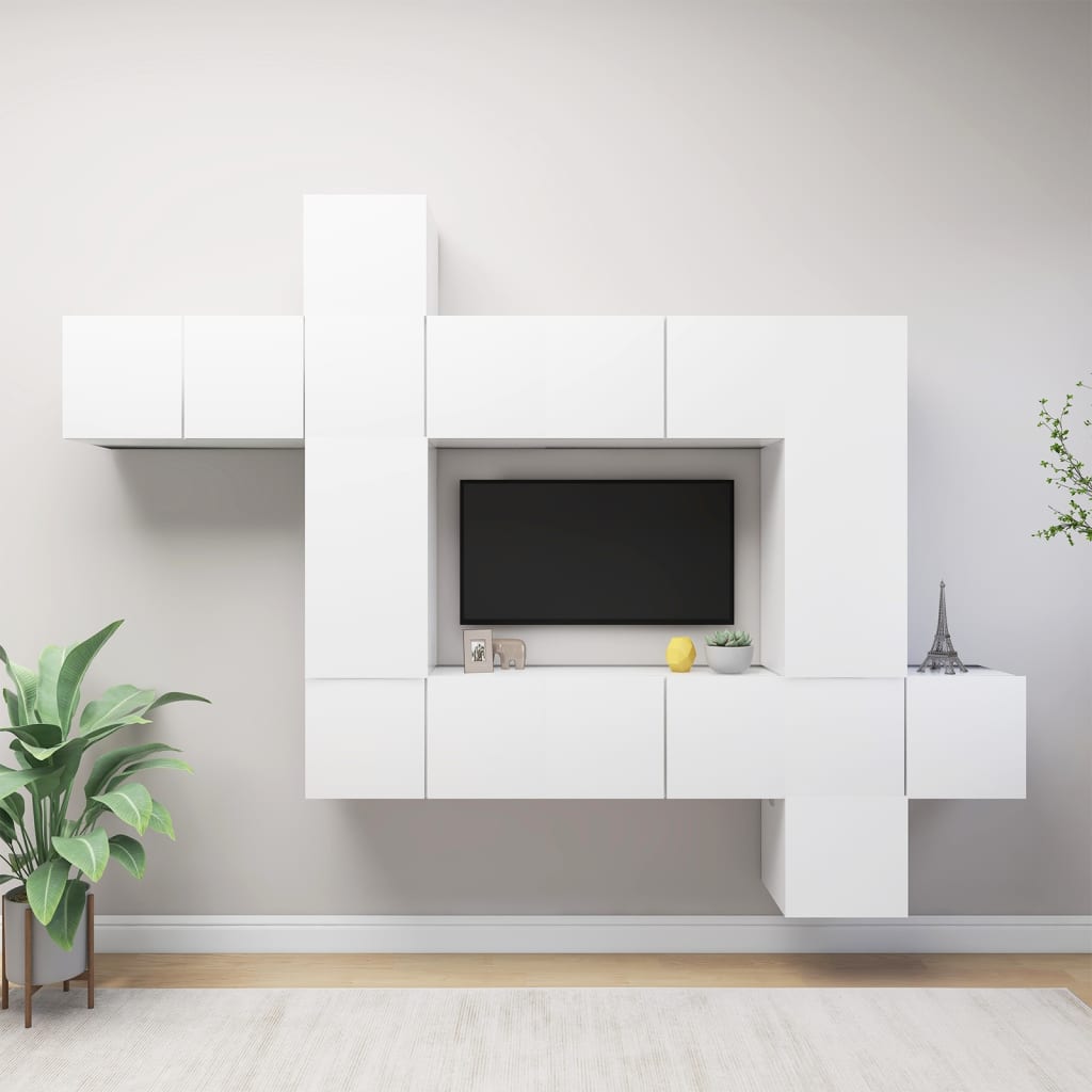 -Delige Tv-Meubelset Spaanplaat 10 60 x 30 x 30 cm Wit