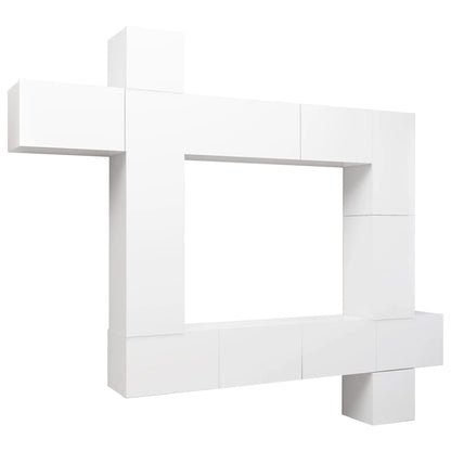 -Delige Tv-Meubelset Spaanplaat 9 100 x 30 x 30 cm Wit