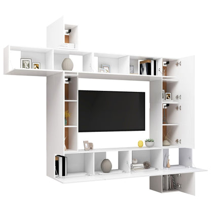 -Delige Tv-Meubelset Spaanplaat 9 100 x 30 x 30 cm Wit