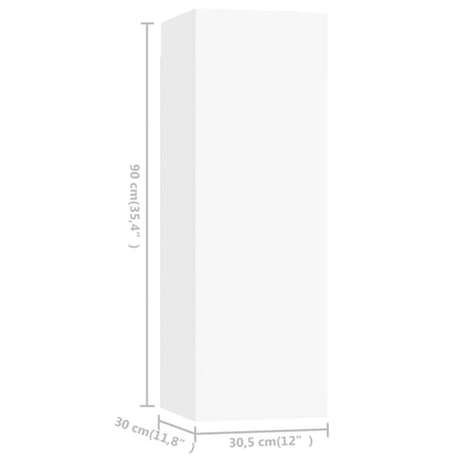 -Delige Tv-Meubelset Spaanplaat 9 100 x 30 x 30 cm Wit