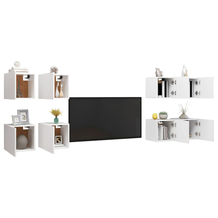 Tv-Wandmeubelen 30,5X30X30 Cm Wit