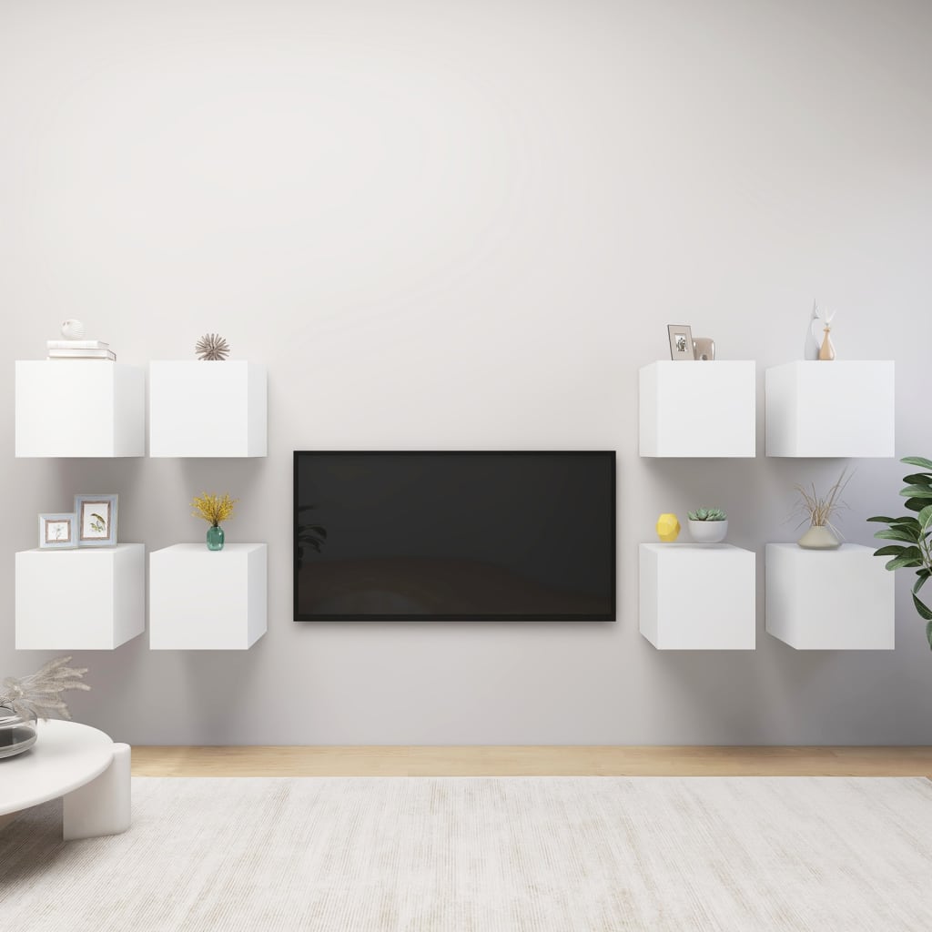 Tv-Wandmeubelen 30,5X30X30 Cm Wit