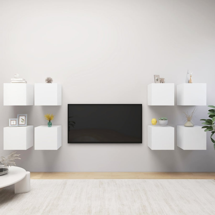 Tv-Wandmeubelen 30,5X30X30 Cm Wit